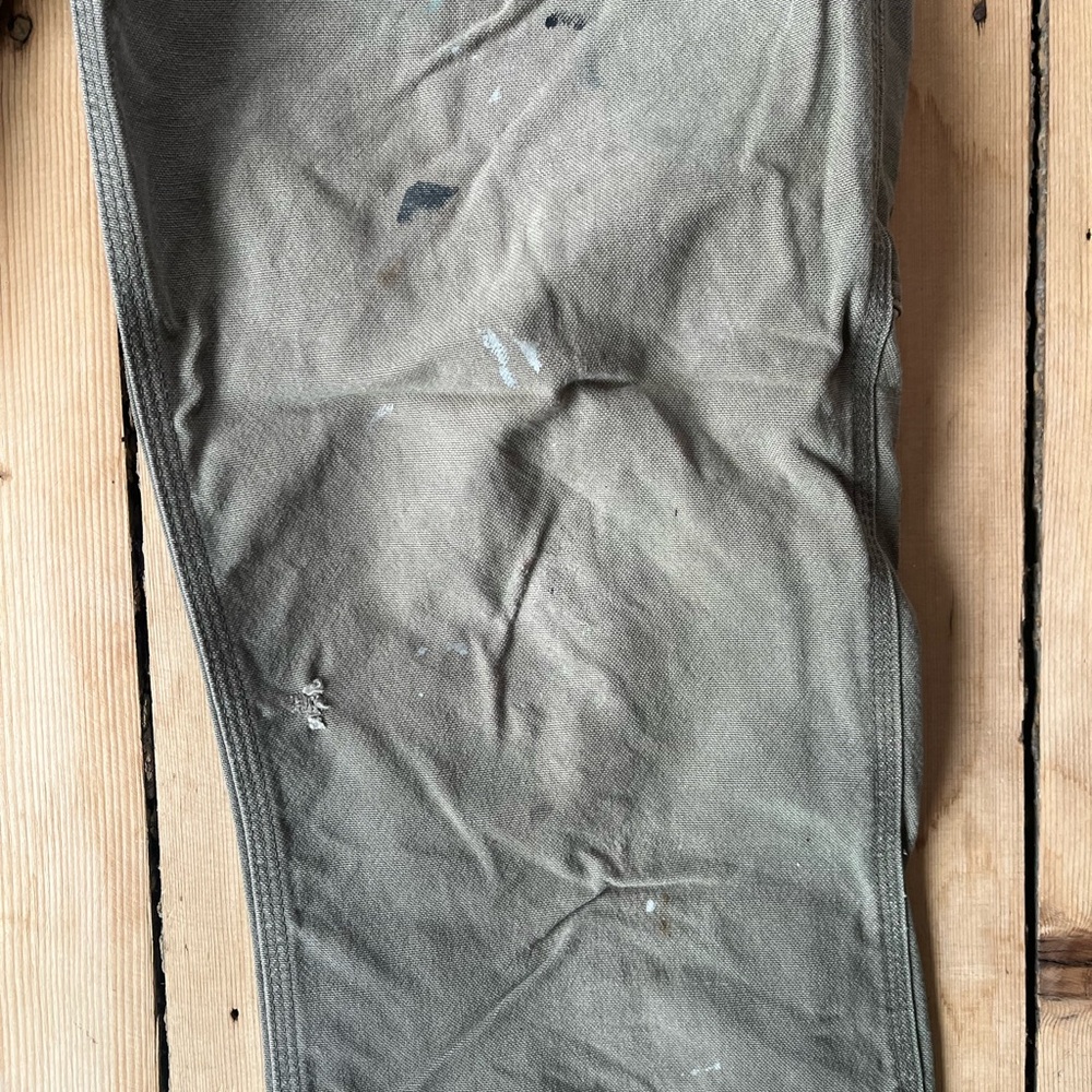 Carhartt Relaxed Fit Faded Olive Green Work Pants - Picture 8 of 12